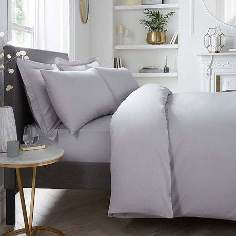 Plain Dye 32cm Extra Deep Fitted Bed Sheet - Silver