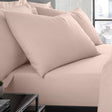 Plain Dye Polycotton Housewife Pillowcases Pair - Plain Dyed Pair Of Housewife Pillowcases In Blush 50 X 75Cm 1