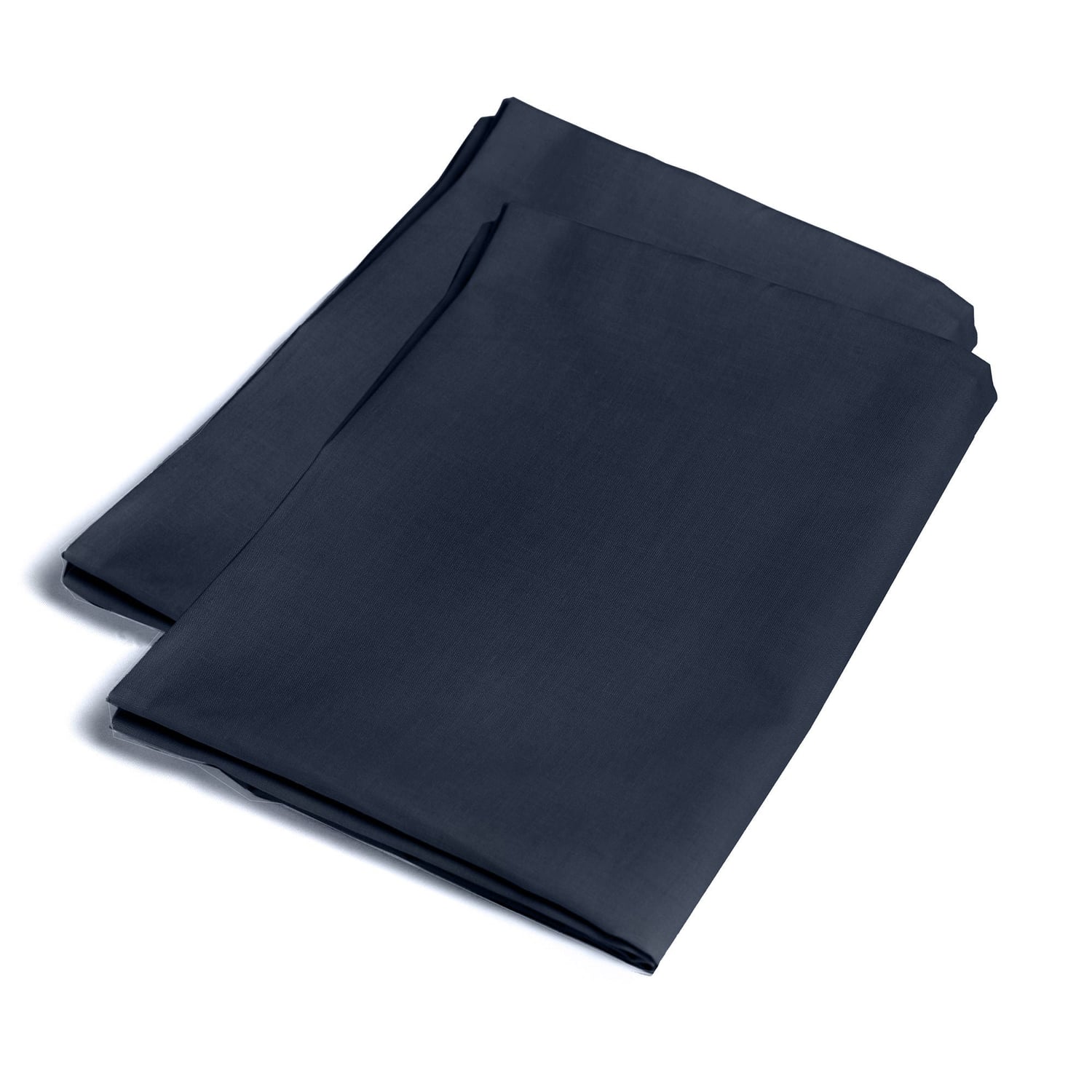 Plain Dye Polycotton Housewife Pillowcases Pair - Plain Dyed Pair Of Housewife Pillowcases In Navy 50 X 75Cm 2