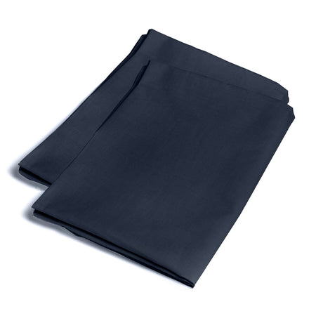 Plain Dye Polycotton Housewife Pillowcases Pair - Plain Dyed Pair Of Housewife Pillowcases In Navy 50 X 75Cm 2