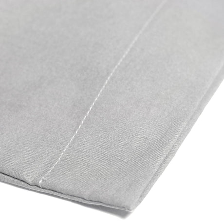 Plain Dye Polycotton Housewife Pillowcases Pair - Plain Dyed Pair Of Housewife Pillowcases In Silver 50 X 75Cm 3