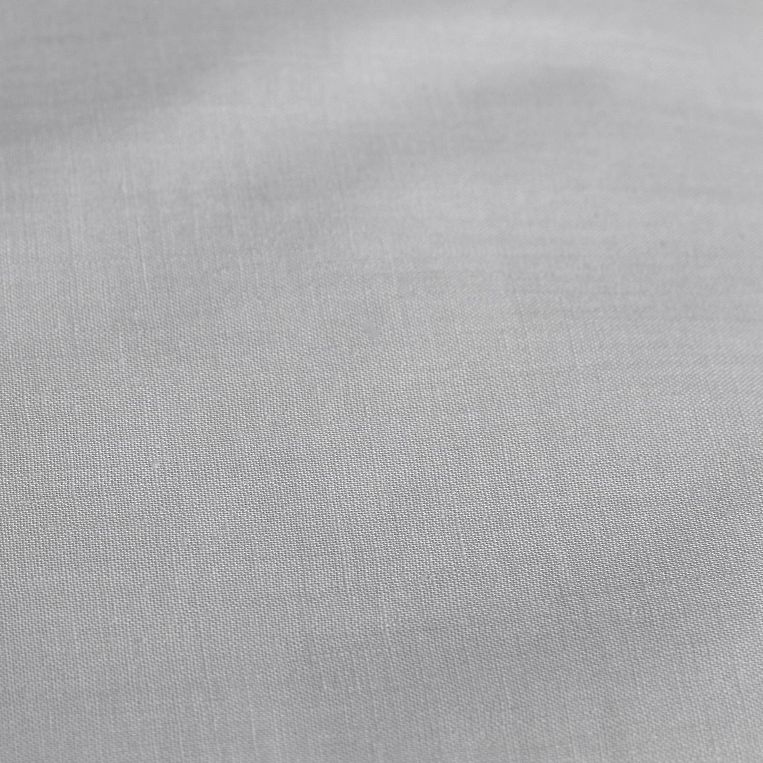 Plain Dye Polycotton Housewife Pillowcases Pair - Plain Dyed Pair Of Housewife Pillowcases In Silver 50 X 75Cm 4