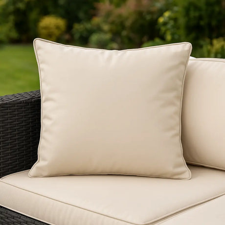 Plain Outdoor UV Resistant Cushion Cover 43cm x 43cm - Natural