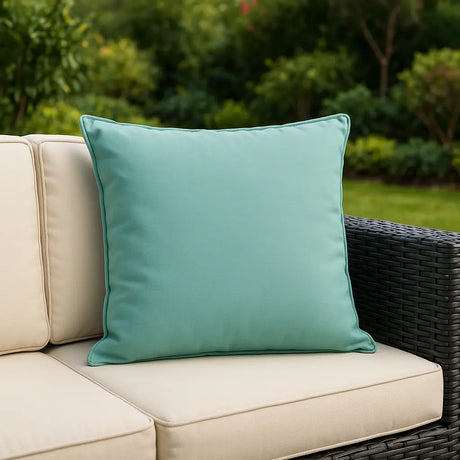 Plain Outdoor UV Resistant Cushion Cover 43cm x 43cm - Teal