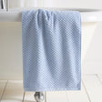Popcorn Check 550 GSM Bathroom Towels - Blue