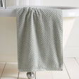 Popcorn Check 550 GSM Bathroom Towels - Green