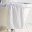 Popcorn Check 550 GSM Bathroom Towels - White