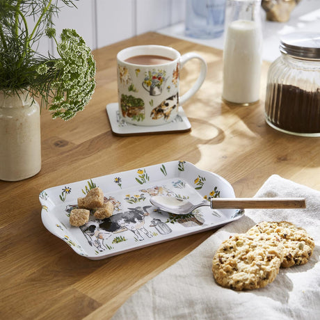 Ulster Weavers Portman Farm Farmhouse Design Bone China Mug - Portman Farm Bone China Mug In Grey 3