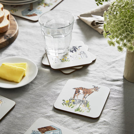 Ulster Weavers Portman Farm Farmhouse Design Coasters 4 Pack - Portman Farm Coasters 4 Pack In Grey 2
