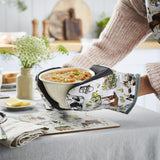 Ulster Weavers Portman Farm Farmhouse Design Microwave Mitts Pair - Portman Farm Microwave Mitts Pair In Grey 2