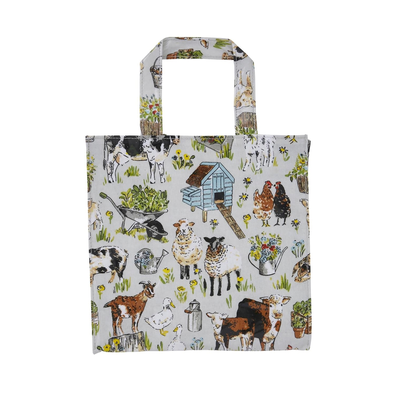 Ulster Weavers Portman Farm Farmhouse Design Small PVC Bag - Portman Farm Pvc Bag Small In Grey 2