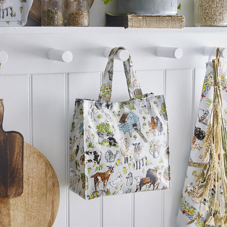 Ulster Weavers Portman Farm Farmhouse Design Small PVC Bag - Portman Farm Pvc Bag Small In Grey 3