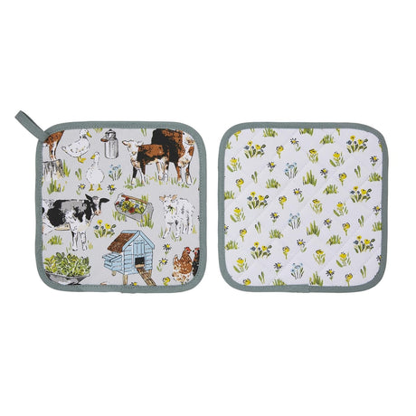 Ulster Weavers Portman Farm Farmhouse Design Pot Mat - Portman Farm Pot Mat In Grey 3