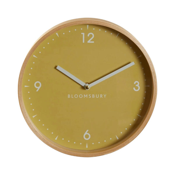 Portobello Yellow Wall Clock 26cm