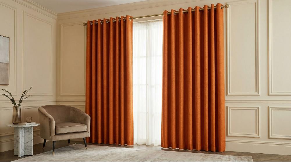 Prima Made to Measure Curtains Terracotta