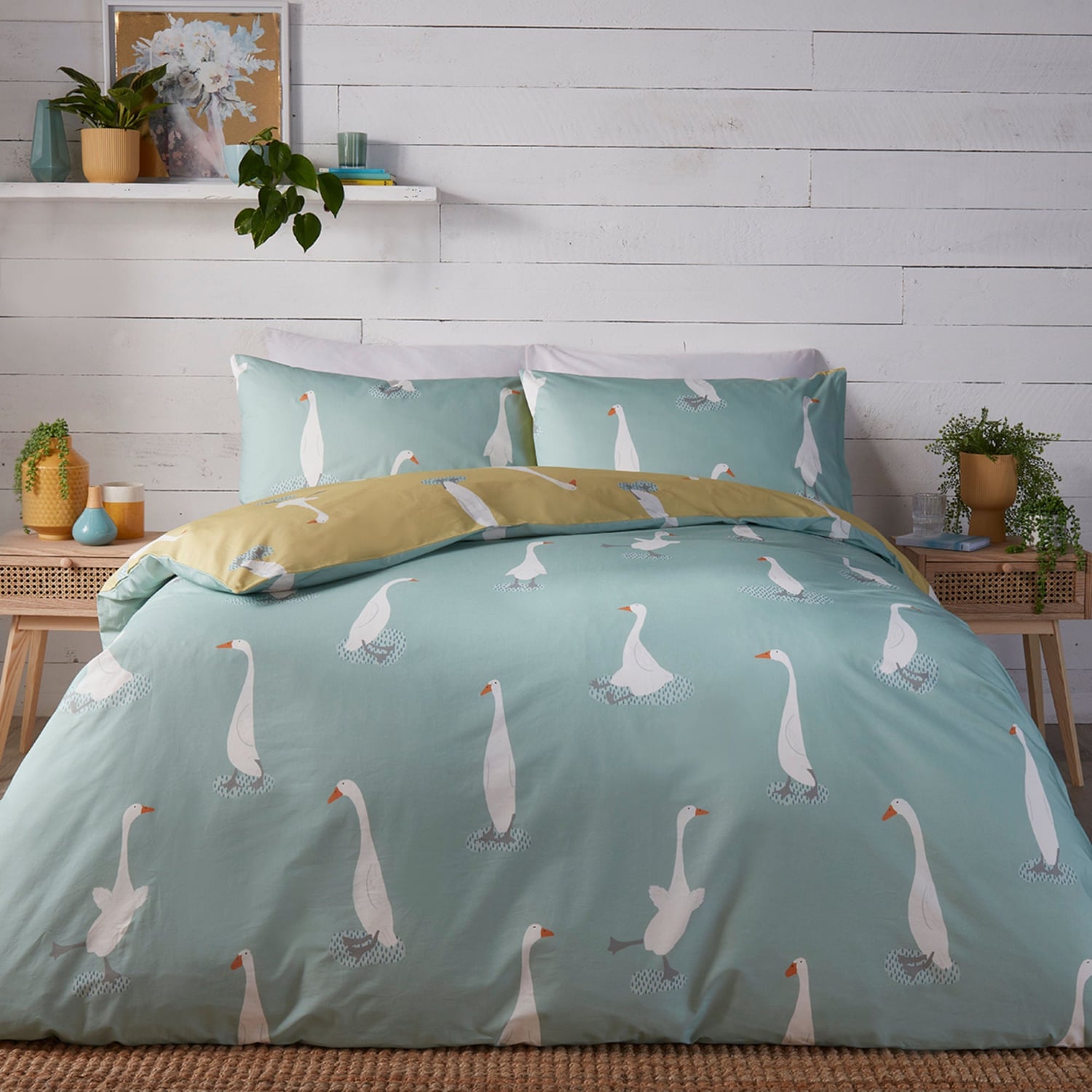 Puddles the Duck Polycotton Duvet Cover Set - Puddles The Duck Duvet Cover Set In Yellow 5