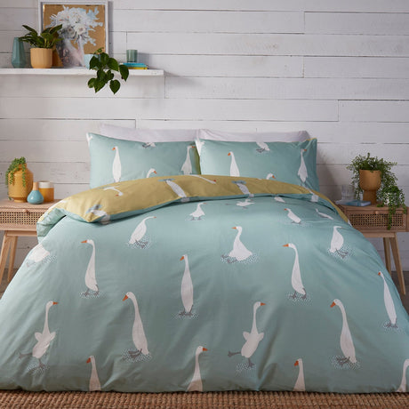Puddles the Duck Polycotton Duvet Cover Set - Puddles The Duck Duvet Cover Set In Yellow 5