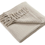 Quinn Cosy Recycled Cotton Reversible Throw – Natural – 130cm x 180cm