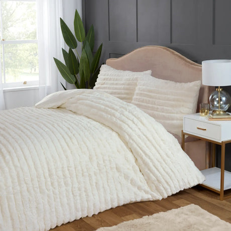 Rabbit Faux Fur Duvet Cover Set by Rapport Home