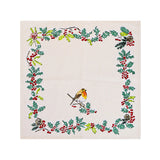 Christmas Robins Napkins 2 Pack in Green