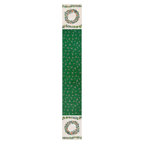 Christmas Robins Table Runner in Green