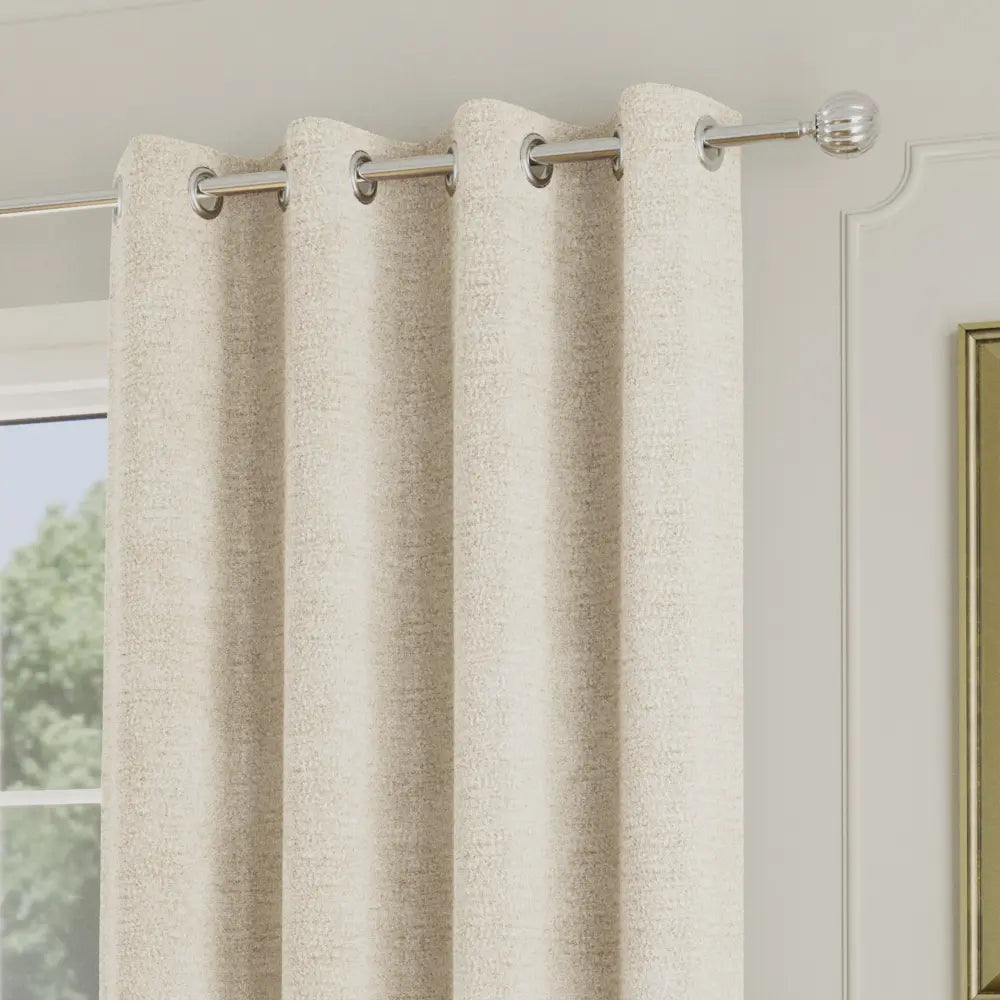 Royale Boucle Lined Eyelet Curtains by Enhanced Living