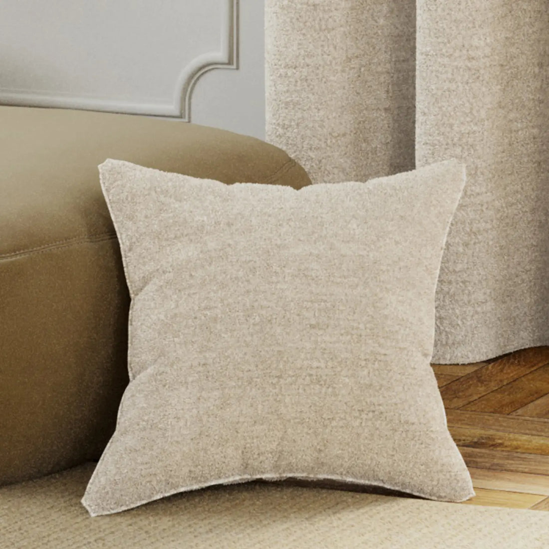 Royale Boucle Cream Cushion Cover 43cm x 43cm