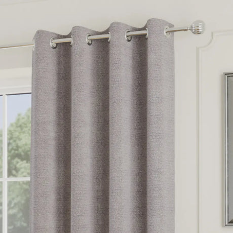 Royale Boucle Lined Eyelet Curtains by Enhanced Living