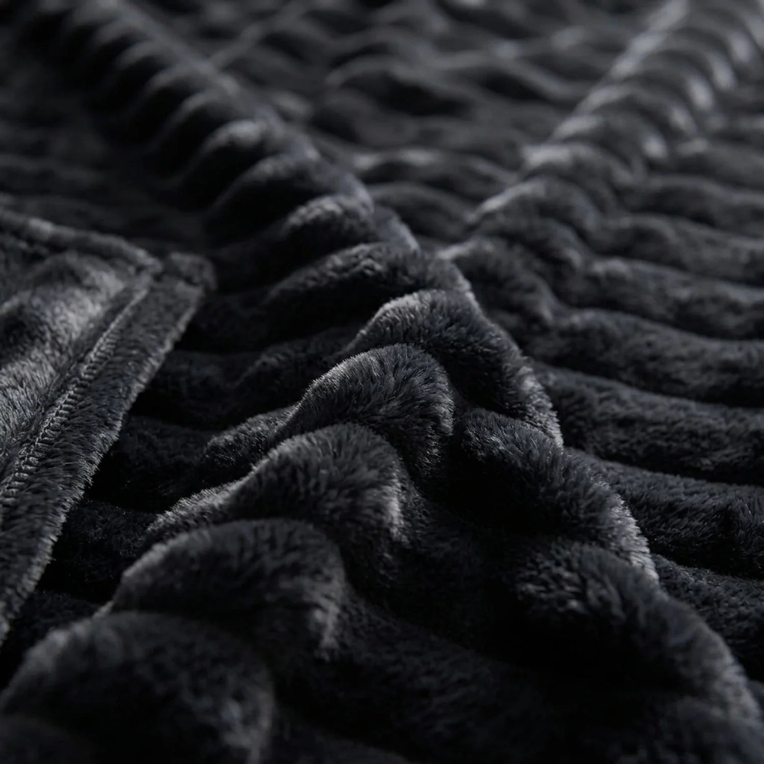 Rabbit Faux Fur Charcoal Throw Blanket 150cm x 200cm-2