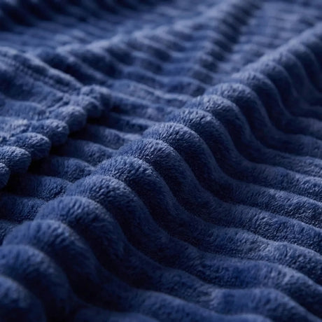 Rabbit Faux Fur Midnight Blue Throw Blanket 150cm x 200cm-1