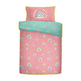 Rainbow Pom 100% Cotton Multicolour Duvet Cover Set - Rainbow Pom Duvet Cover Set In Multicolour 4