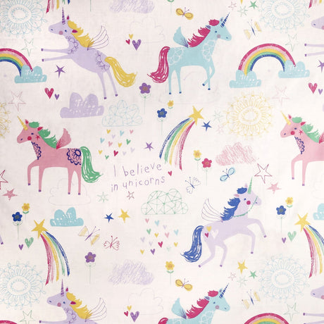 Rainbow Unicorn Kids Duvet Cover Set - Rainbow Unicorn Duvet Cover Set In Multicolour 4