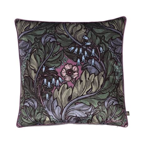 Laurence Llewelyn-Bowen Rambleicious Velvet Filled Cushion 55cm x 55cm - Green
