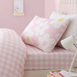 Retro Daisy Pink Floral Duvet Cover Set - Retro Daisy Duvet Cover Set In Pink 2
