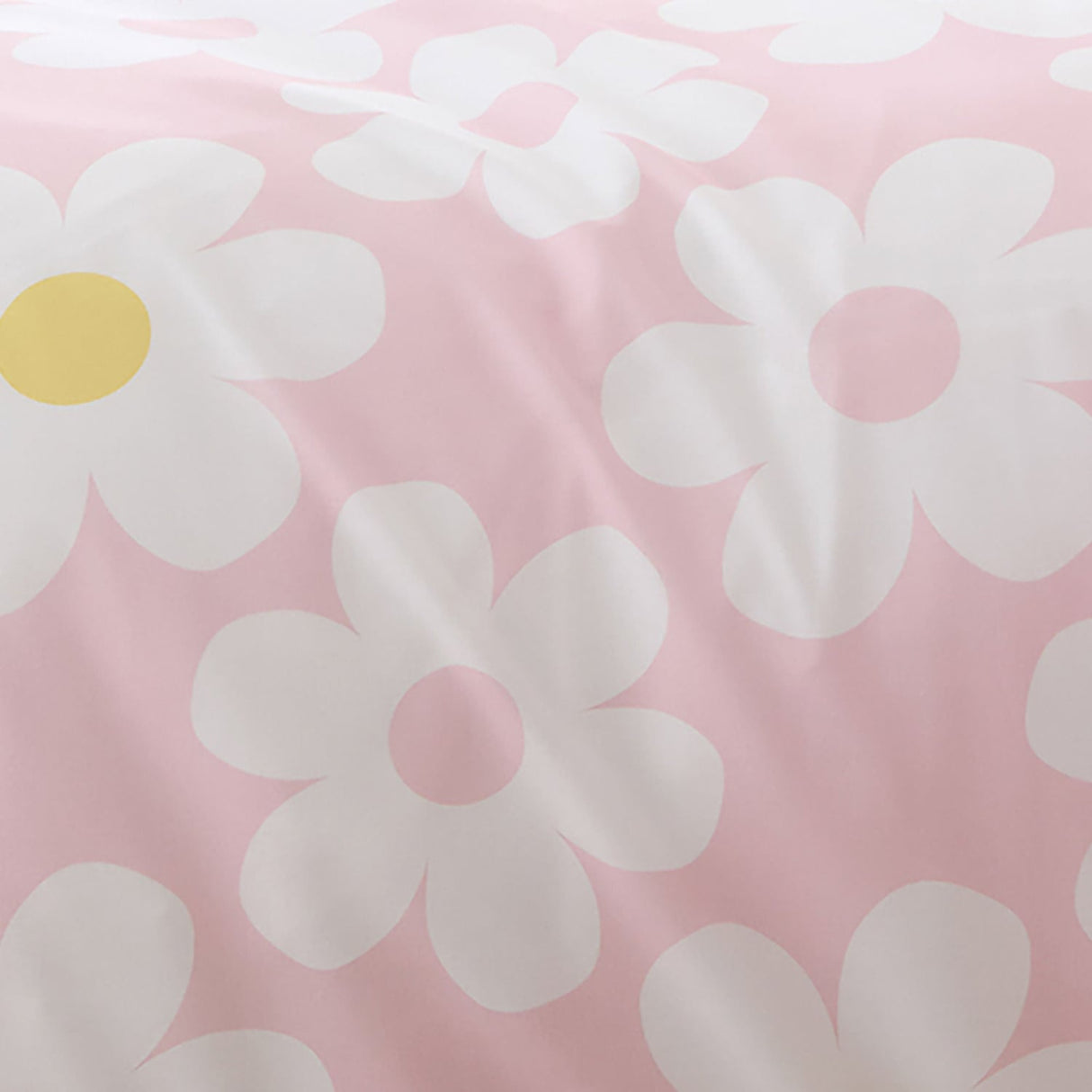 Retro Daisy Pink Floral Duvet Cover Set - Retro Daisy Duvet Cover Set In Pink 3