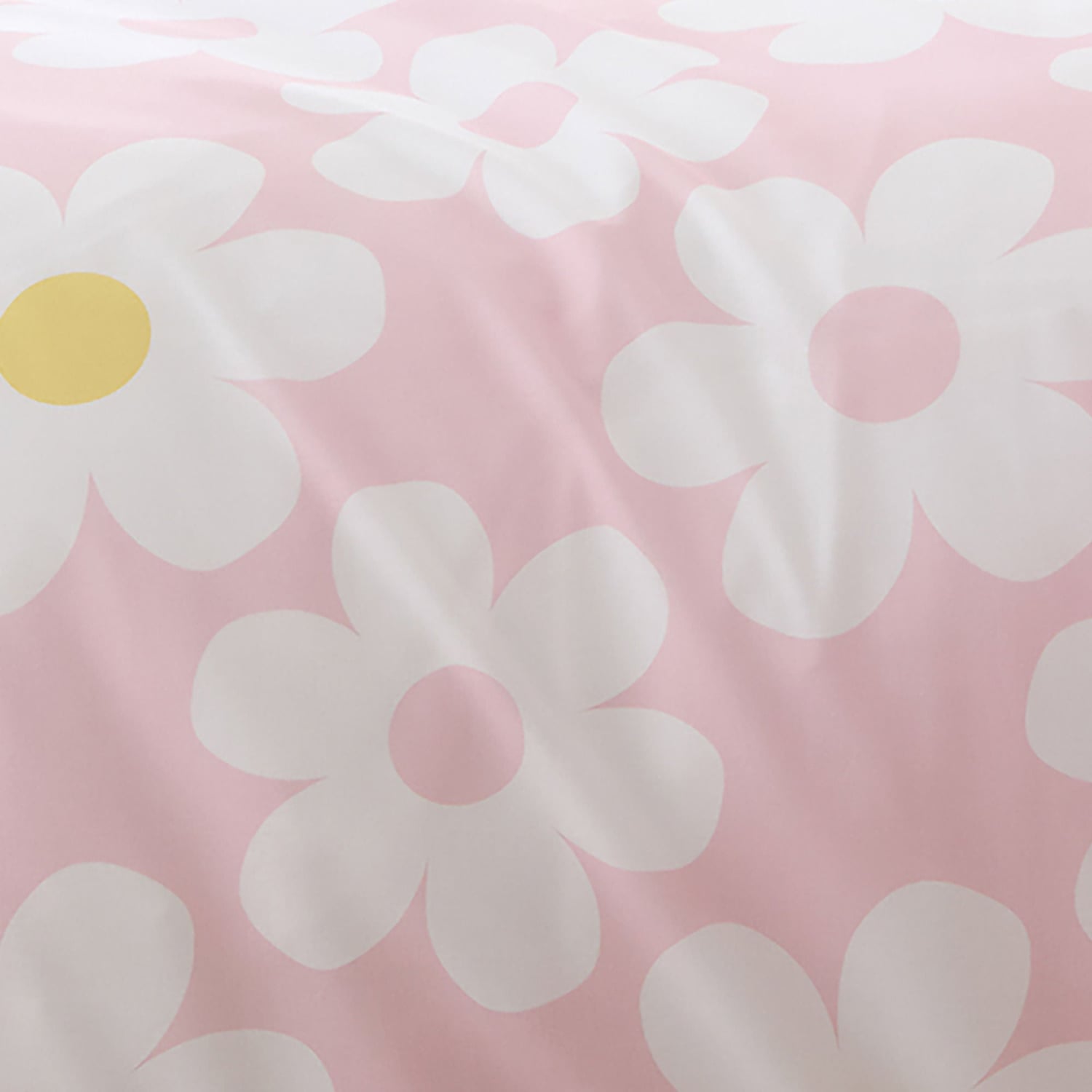 Retro Daisy Pink Floral Duvet Cover Set - Retro Daisy Duvet Cover Set In Pink 3