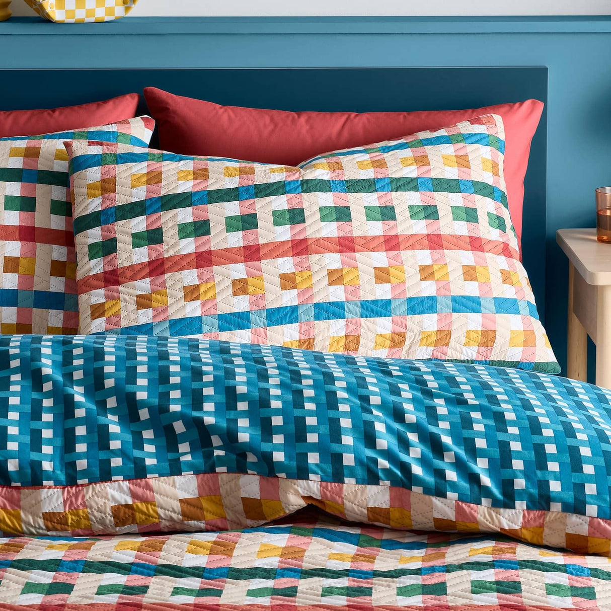 Rhett Soft Microfibre Duvet Cover Set - Rhett Duvet Cover Set In Multicolour 2