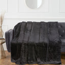 Ribbed Mink Blanket Throw by Rapport Home