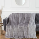 Ribbed Mink Blanket Throw by Rapport Home