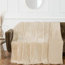 Ribbed Mink Blanket Throw by Rapport Home