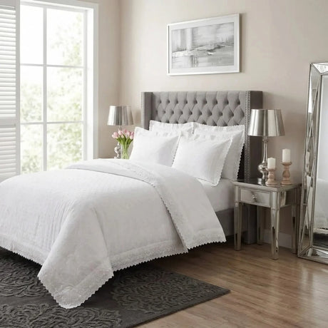 Richmond White Duvet Cover Bedding Set-1