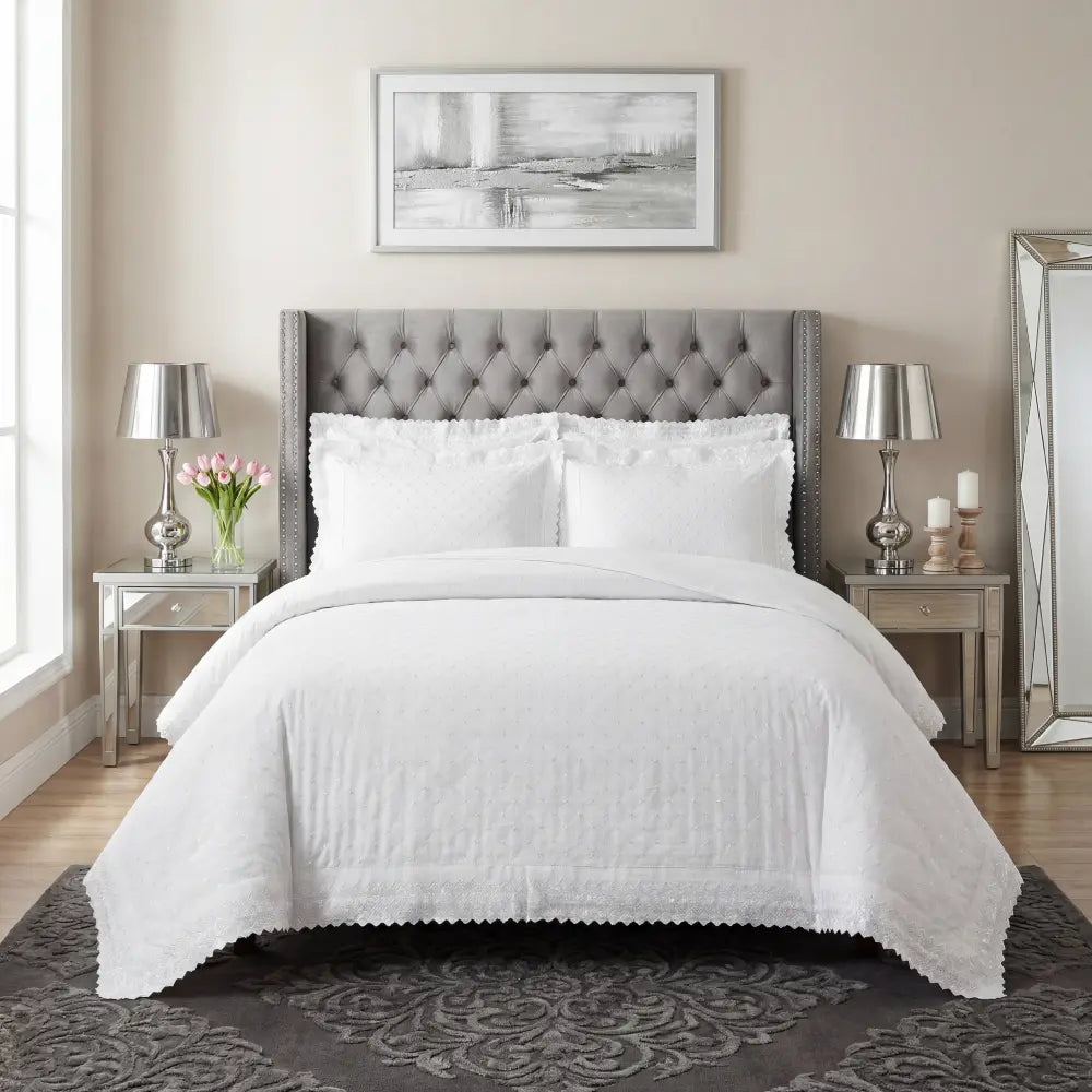 Richmond White Duvet Cover Bedding Set