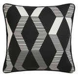 Rico Outdoor Water Resistant Cushion Cover or Filled 43cm x 43cm - Black - Rico Outdoor Cushion In Black 43 X 43Cm 2