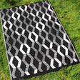 Rico Geometric Outdoor Rug Grey and Orange 120cm x 170cm