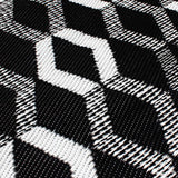 Rico Geometric Outdoor Rug Grey and Orange 120cm x 170cm - Rico Outdoor Rug In Black 120 X 170Cm 3