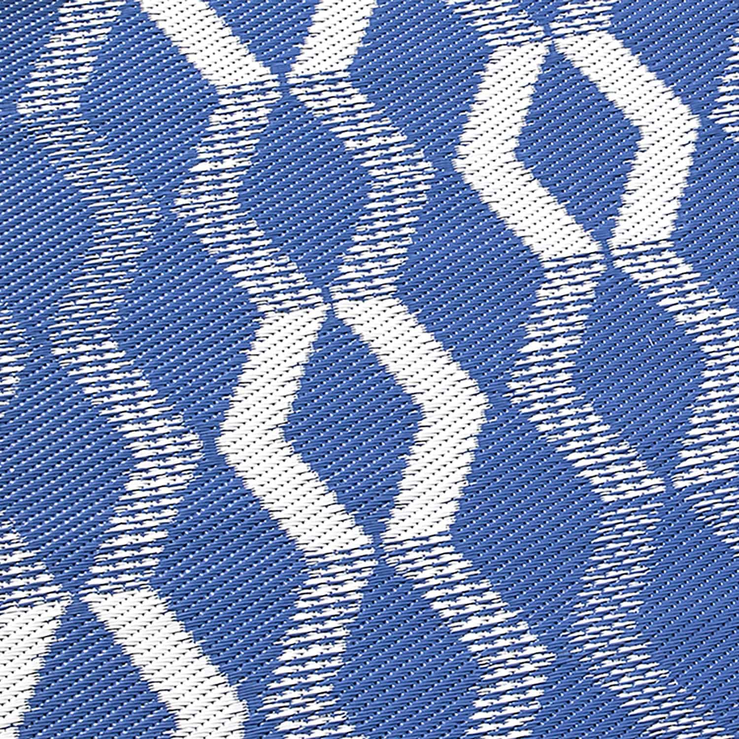 Rico Geometric Outdoor Rug Grey and Orange 120cm x 170cm - Rico Outdoor Rug In Blue 120 X 170Cm 3