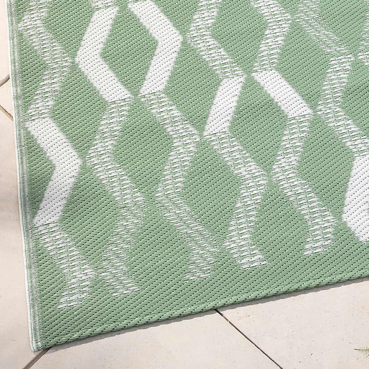 Rico Geometric Outdoor Rug Grey and Orange 120cm x 170cm - Rico Outdoor Rug In Green 120 X 170Cm 2