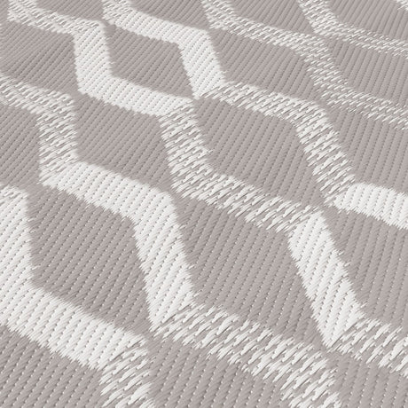 Rico Geometric Outdoor Rug Grey and Orange 120cm x 170cm - Rico Outdoor Rug In Grey 120 X 170Cm 3
