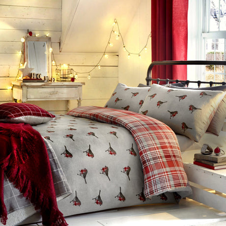 Robin Flannelette Brushed Cotton Duvet Cover Set