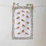 Ulster Weavers Robins & Berry Border Recycled Cotton Blend Tea Towel